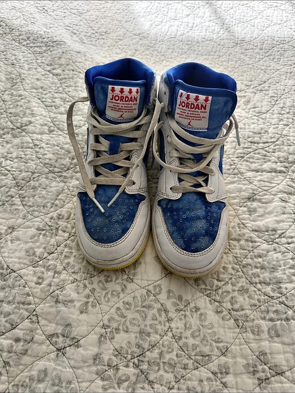 Nike Air Jordan 1 Blue & White Kids' Sneakers